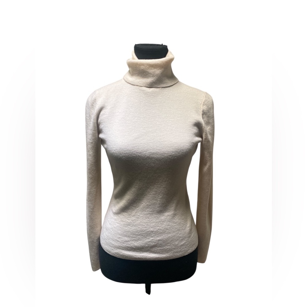 Ann Taylor Cream Cowl Neck Sweater EUC S